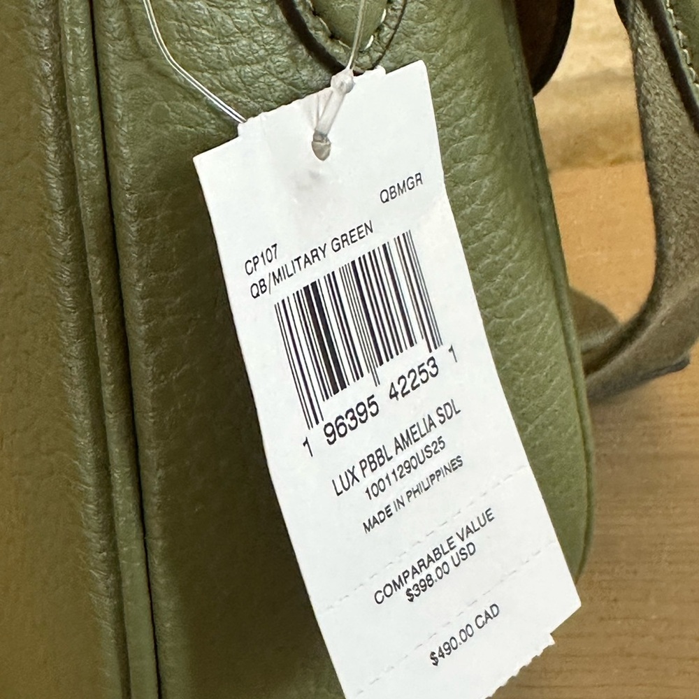 Coach Amelia Saddle Bag leather NWT Authentic - Picture 7 of 10